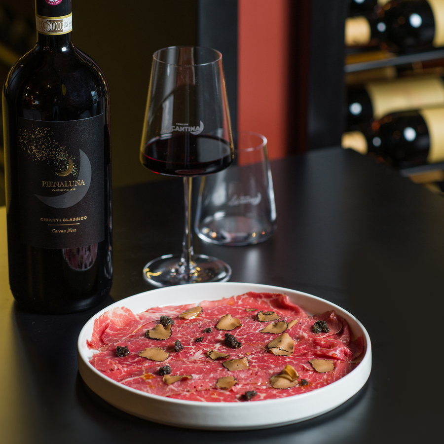 Carpaccio di Black Angus con tartufo nero